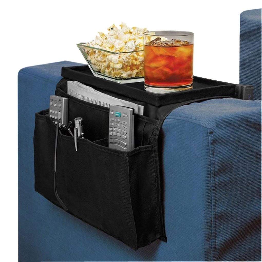 Armrest Caddy Pocket Organizer Side Sofa Things Holder Remote TV Accessories