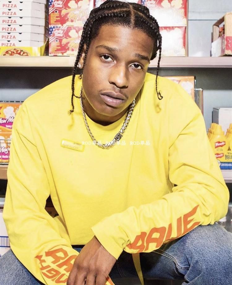 asap rocky yellow shirt