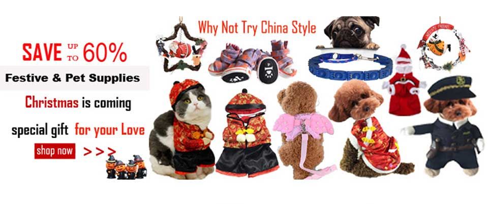Pets winter dog cheongsam thick skirt pet dogs supplies chinese clothes clothing dress year 2021 New Year Pet Dog China Style Costume Dress With New Year Festive