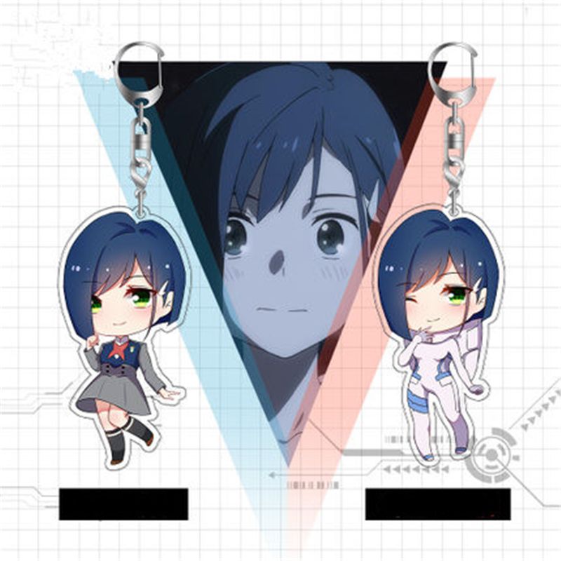 DITF DARLING in the FRANXX Keyring ZERO TWO 002 Acrylic Keychain New Gift