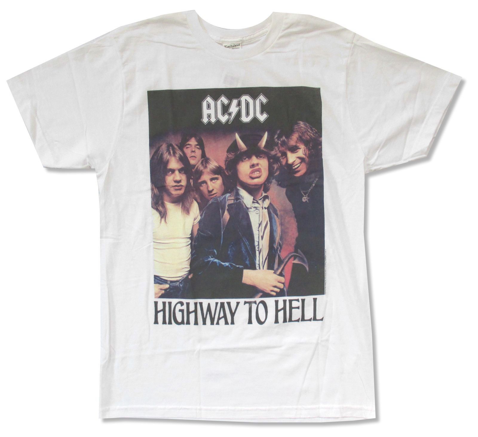 Ac / Dc Highway To Hell blanca camiseta oficial fresca divertida Hombres camisetas de alta