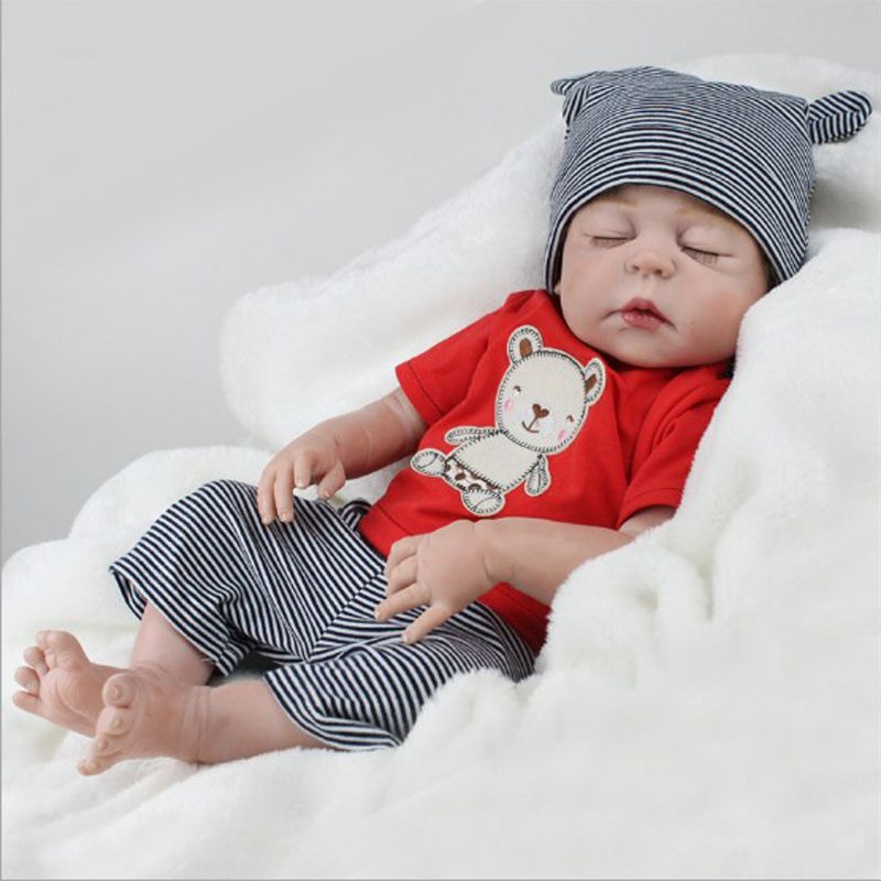 55cm Silicone Reborn Baby Doll Toys 22 Lifelike Sleeping Newborn