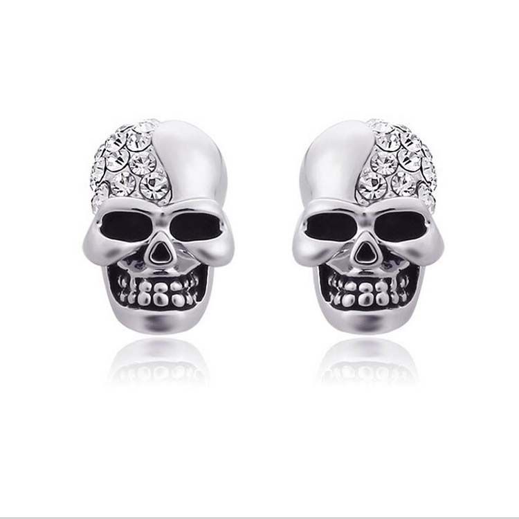 skull mens earrings