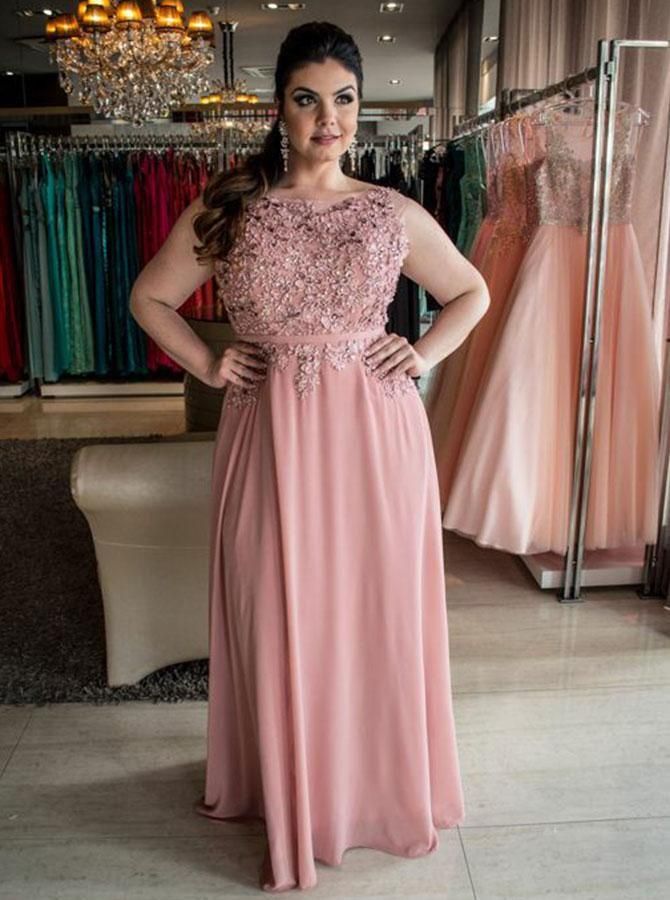 plus size dusty rose evening dress