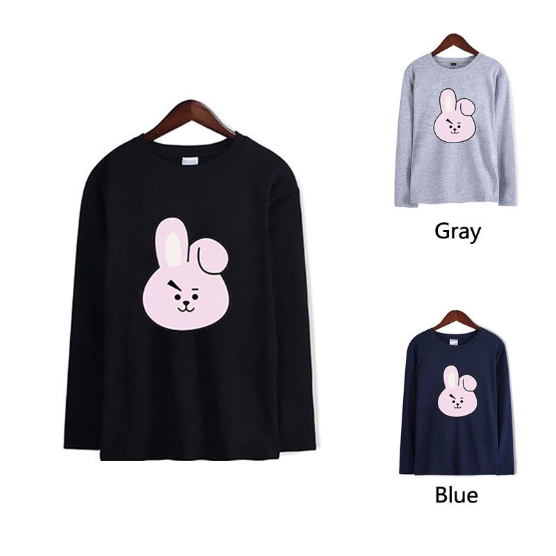 Acheter T Shirt Grande Taille à Manches Longues Taille 2xs 4xl Couleurs Multiples Dessin Animé Mignon Lapin Imprimer Lâche Occasionnel Couple Sportif