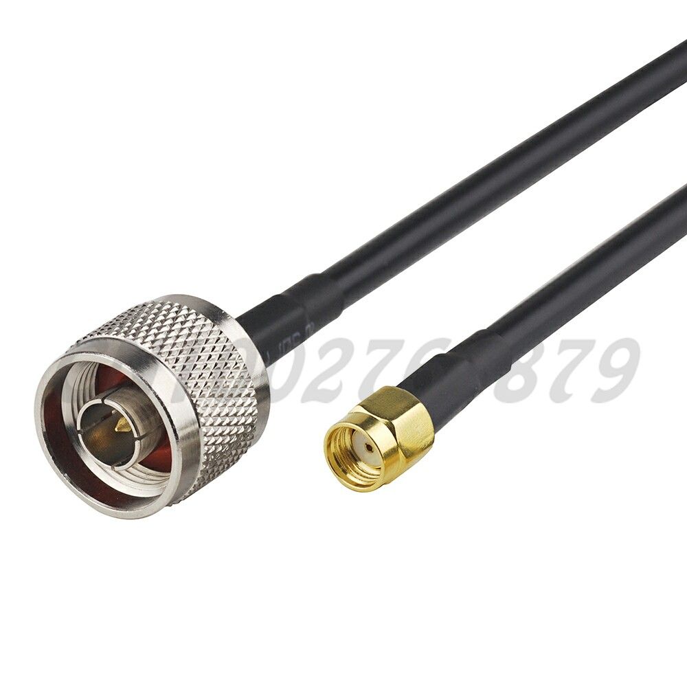 PIGTAIL JUMPER CABLE Wi-Fi ANTENNA N MALE TO N MALE CONNECTOR 3/' MADE IN USA
