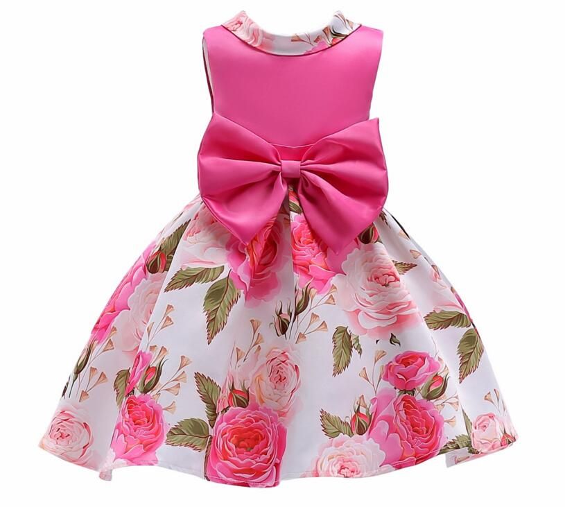 Vestido de princesa para niña Verano 2018 Nuevo Niño Ropa para niños Falda estampada Falda niño falda childes Niño