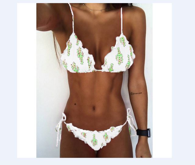 cactus print bathing suit