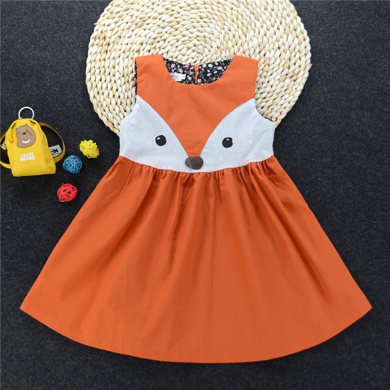 orange colour baby girl dress