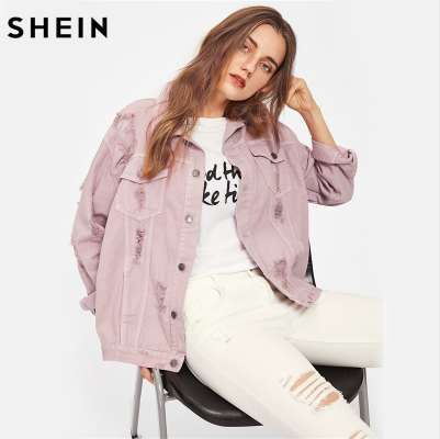 Oferta Shein Señora De La Oficina Sólido Perla Adornado De Piel Sintética  De La Ronda De Cuello De La Chaqueta De Otoño De Ropa De Trabajo Informal  De Las Mujeres Abrigo Y