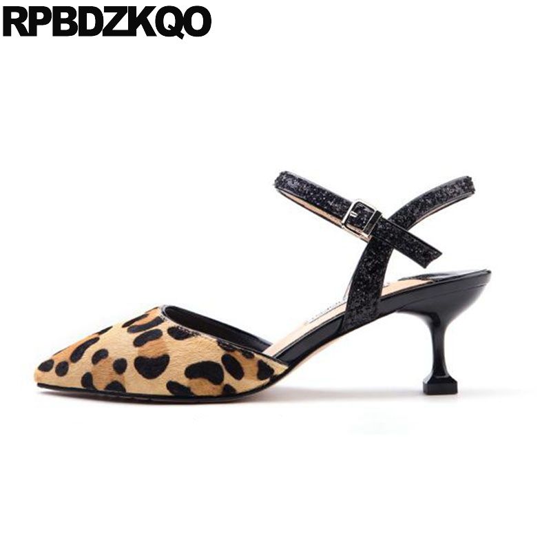 leopard print slingback kitten heels