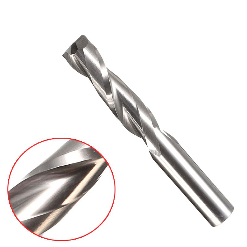 NEW 2 drill bits wood PVC cutter CNC Router Double Flute Spiral End Mill Milling 
