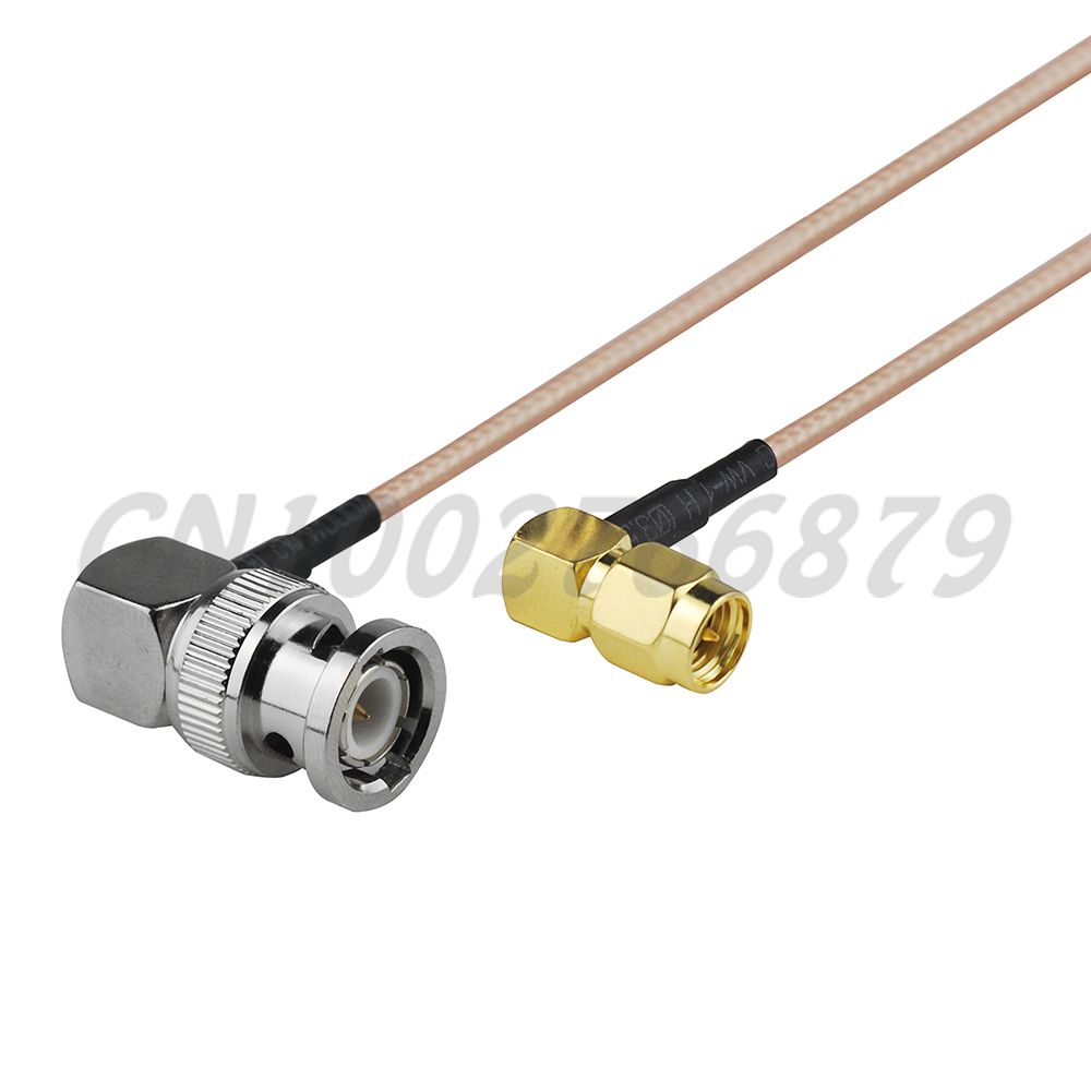 1ft 30cm Rf Bnc Male Plug Right Angle To Sma Plug Male Right