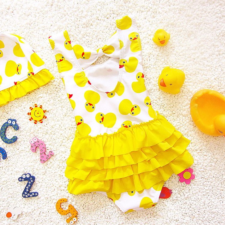 baby swimsuit with matching hat