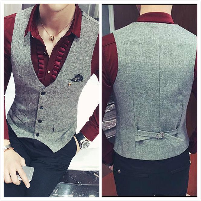 Compra Nueva Moda Para Hombre Traje Chaleco Chalecos Slim Fit Hombres Traje  Formal De La Boda Chaleco Más Tamaño Vestido Chaleco Hombres Barato |  Entrega Rápida Y Calidad | Es.Dhgate