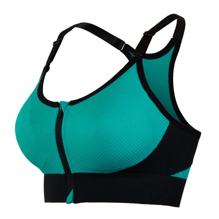 super gather front zipper wirefree bra