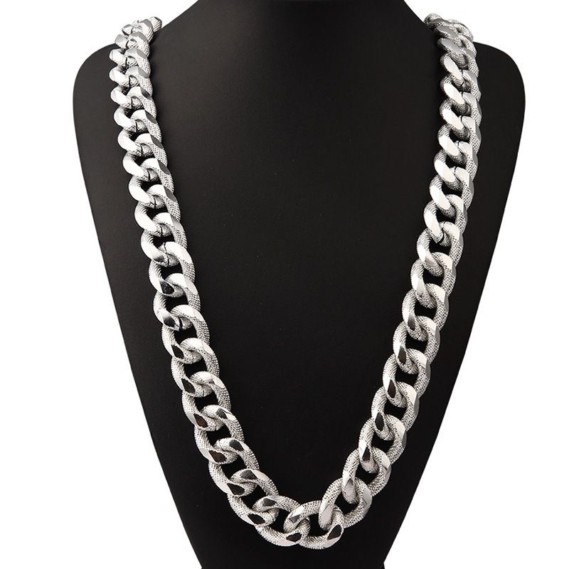 mens thick silver chain