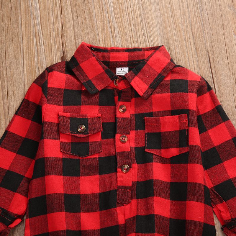 red and black plaid shirt for baby boy