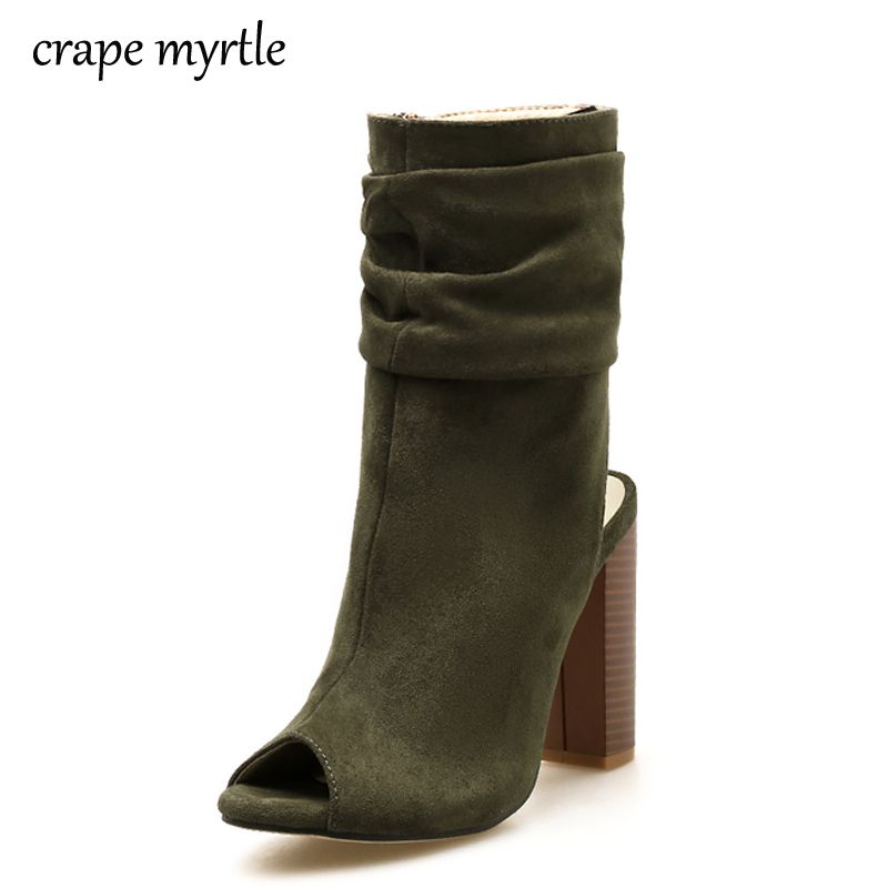 bota peep toe
