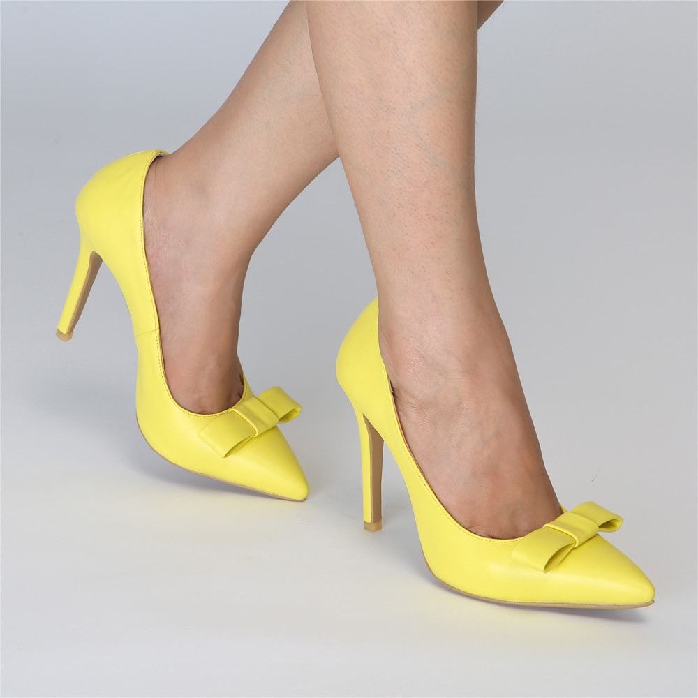 yellow heels size 4