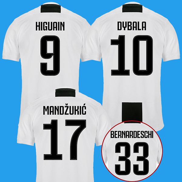 Juventus 18 19 DYBALA BERNARDESCHI HIGUAIN camiseta fútbol COSTA camiseta de fútbol MANDZUKIC CHIELLINI