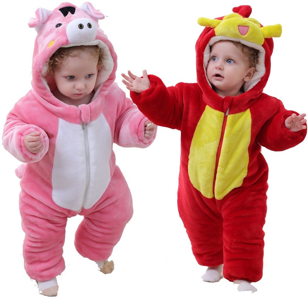 Acheter Costumes De Cochon Rose Bebe Fille Barboteuses Tenue Nouveau Ne Vetements Filles Combinaisons Hiver Polaire Enfant En Bas Age Veste A Capuche Enfants Manteau Haut De La Page De 126 35