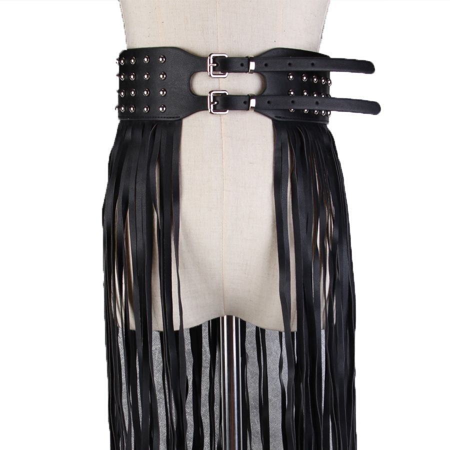 Cinturón Punk de cadenas para pantalón para mujer cinturón con borl Cinturón Punk de cadenas para pantalón para mujer cinturón con borl