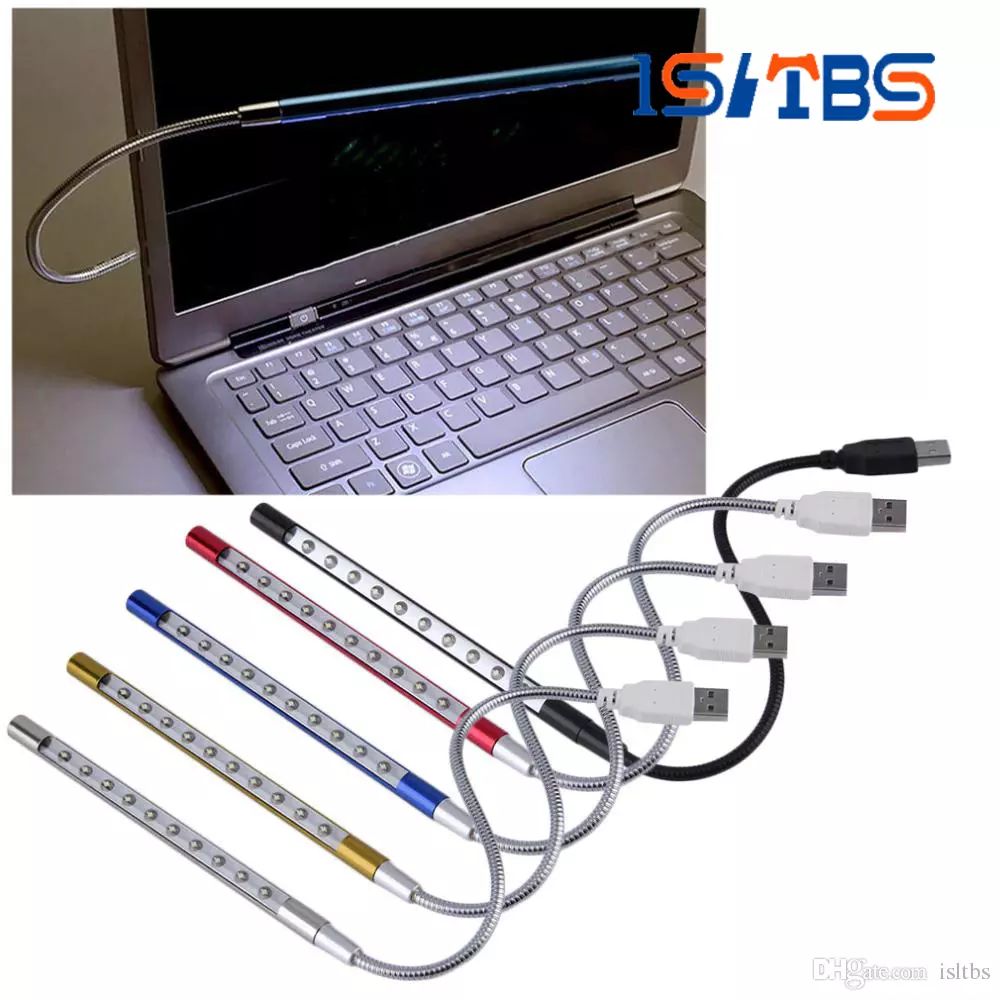 compre producto mini portatil flexible 10 leds luz usb lampara de lectura de computadora para notebook computadora portatil computadora pc de