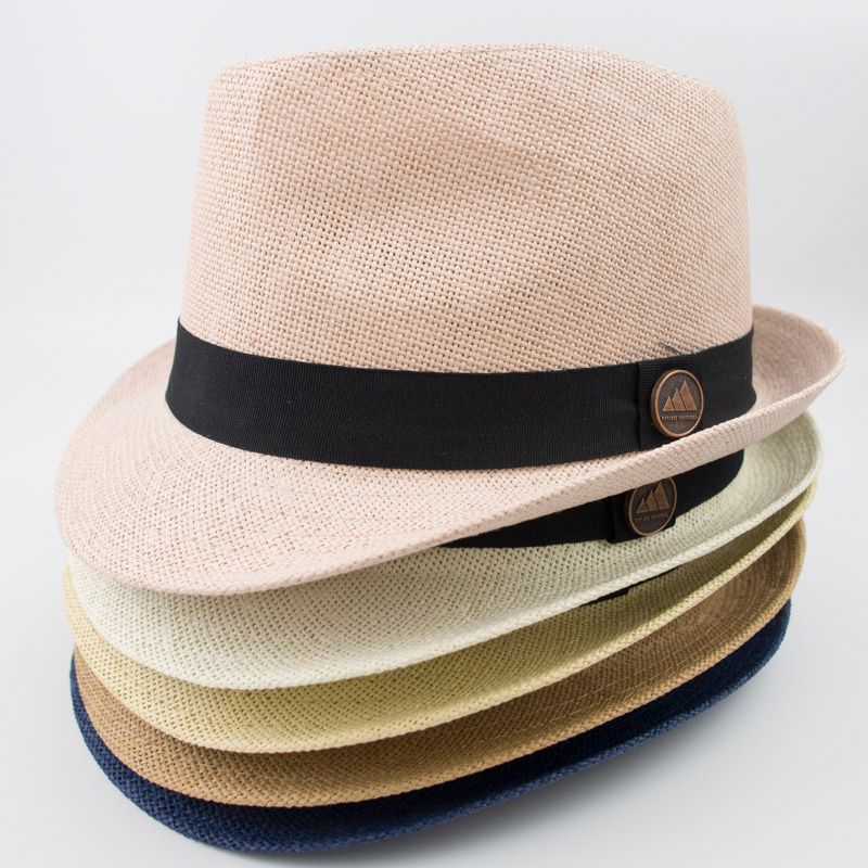 Paper Straw Fedora Women Men Designer 
