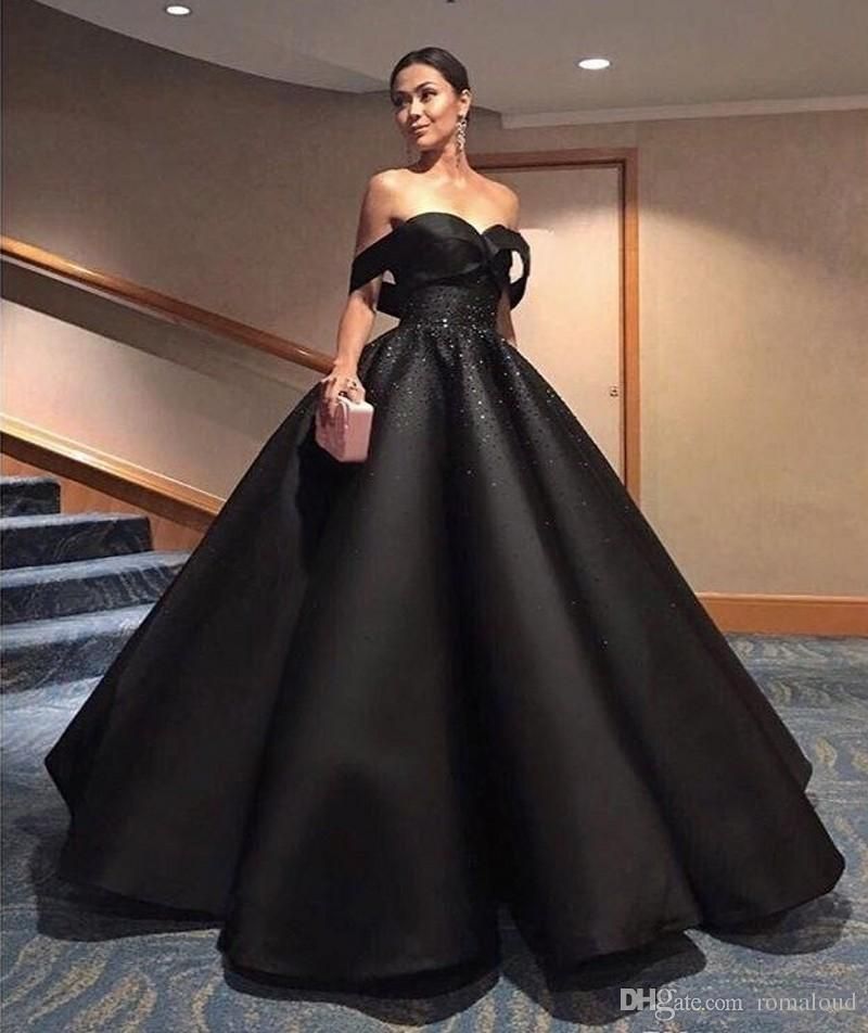 Luxury Ball Gown Quinceanera Dresses Black 2019 Beaded Bling Bling Off ...