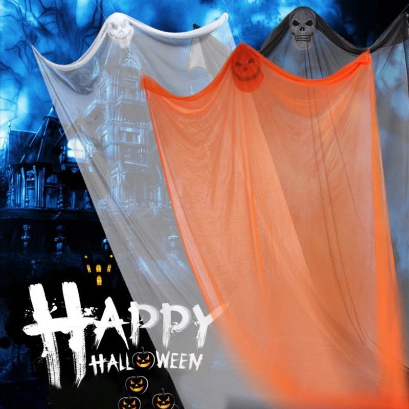 Halloween Hanging Curtains Ghost Haunted House Skull Skeleton