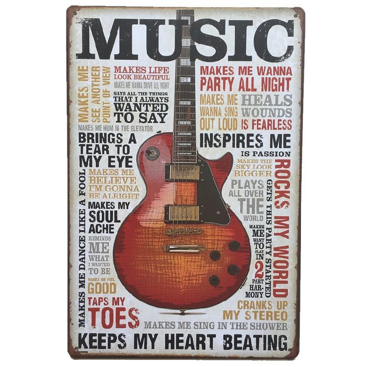 2020 Music Vintage Metal Signs Home Decor Cafe Bar Decoration Pub