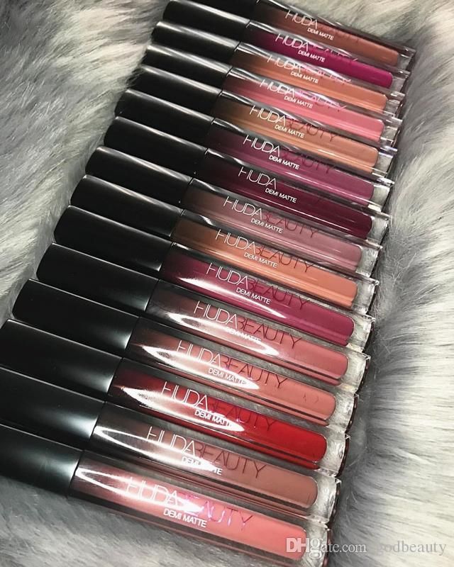 New Huda Beauty Demi Matte Liquid Lipstick Lip Gloss Make Up Waterproof Long Lasting Lipgloss Choose Lip Blam Lip Gloss Online From Makeupset