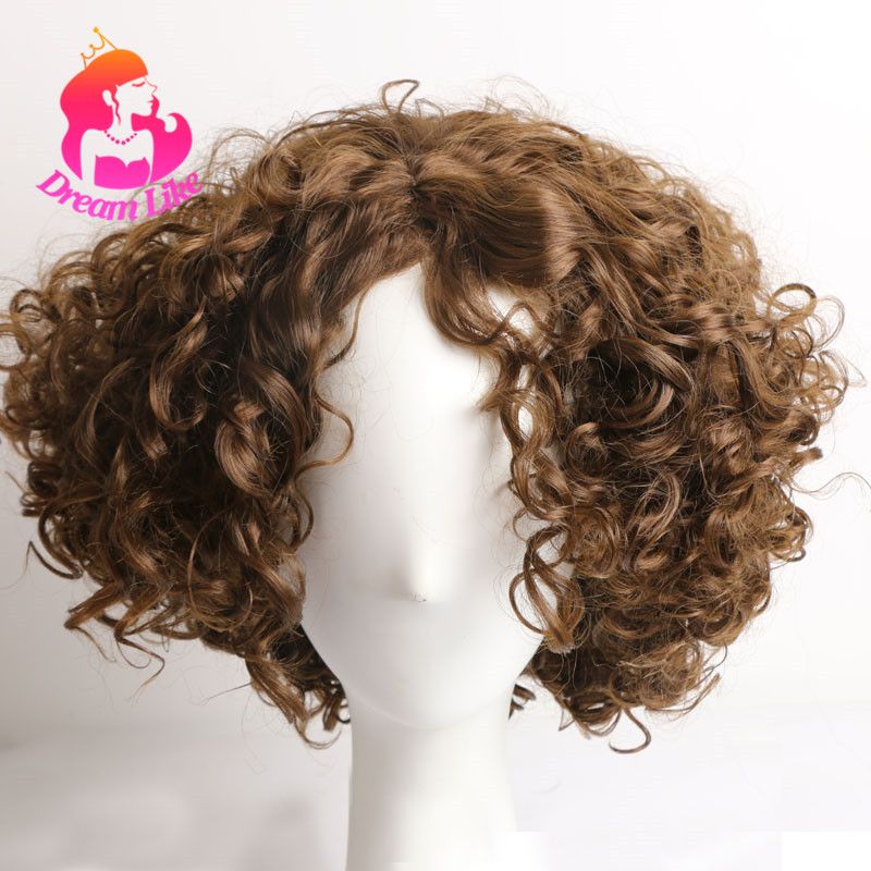 Grosshandel Dreamlikehair Brown Hitzebestandige Synthetische Haar Perucken Fur Schwarze Frauen Manner Kurze Wellenformige Volle Perucke Afrikanische Frisur liche Party Cosplay Tragen Von Dreamlikehair01 Auf De Dhgate Com Dhgate