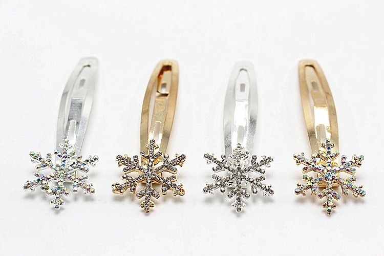 2019 Fashion Snowflake Gold Silver Flower Hairpin Vintage Bb Hair