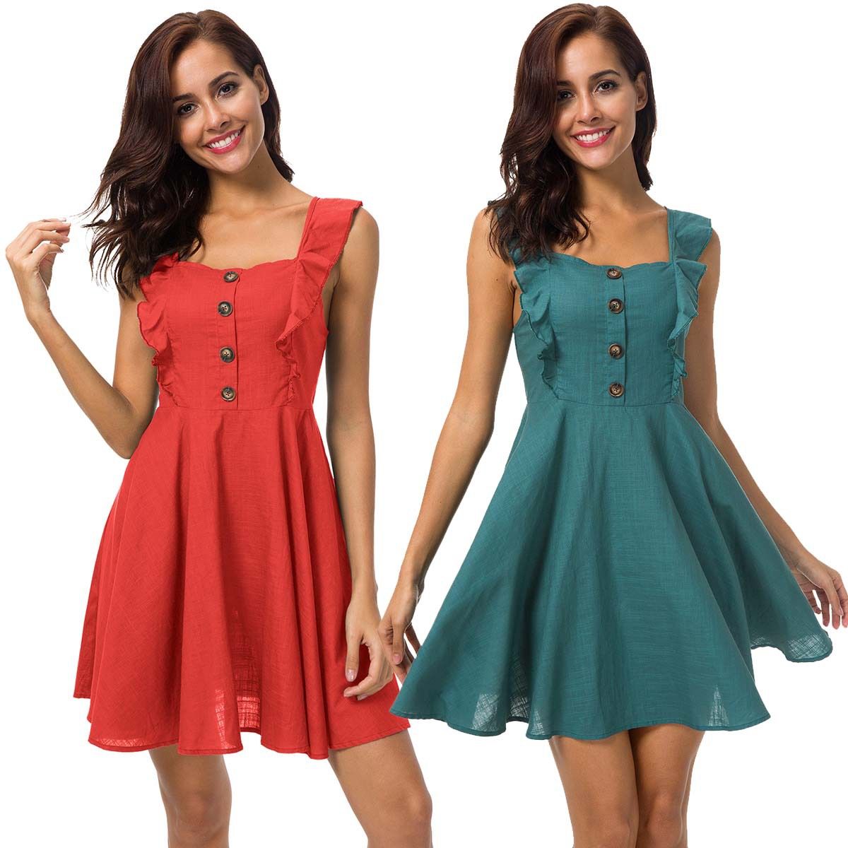 cotton fit and flare summer dresses
