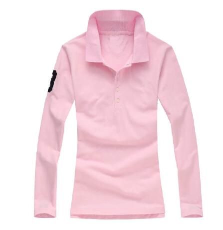 womens long sleeve polo tops