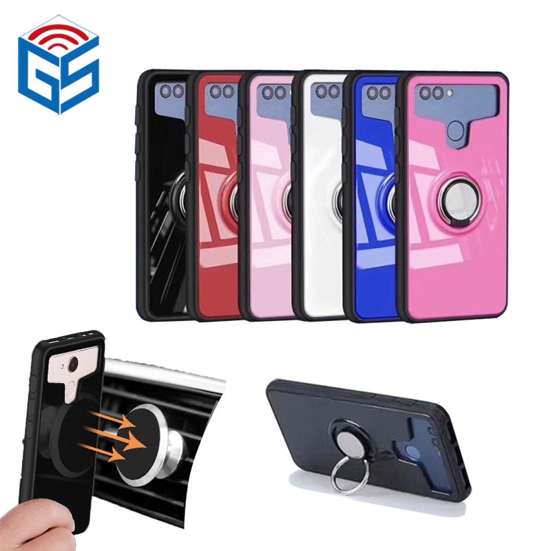 Phone Grip Ring Holder Universal Silicone Case Glossy Plastic Back