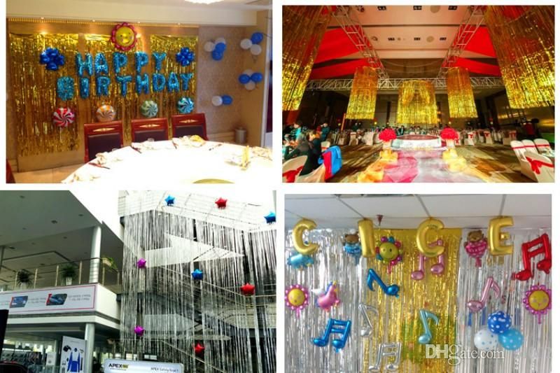 Grosshandel Bling Stil Quaste Rains Band Laser Regen Bunte Vorhange