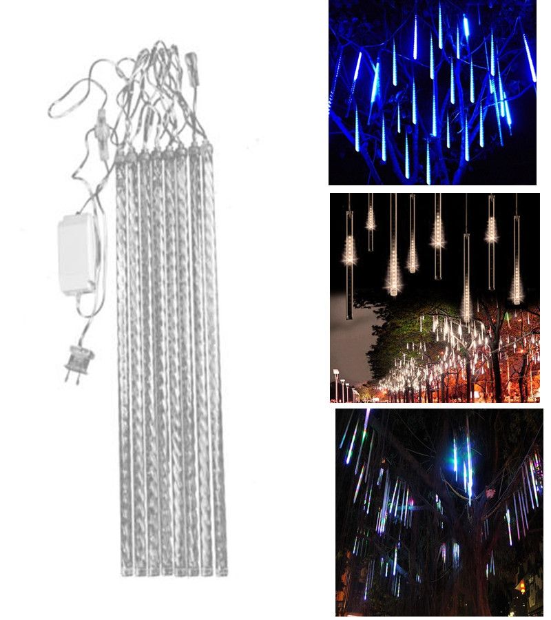 50 cm 240LED lluvia de meteoros Tubo de lluvia Luz Navidad LED Fiesta de bodas