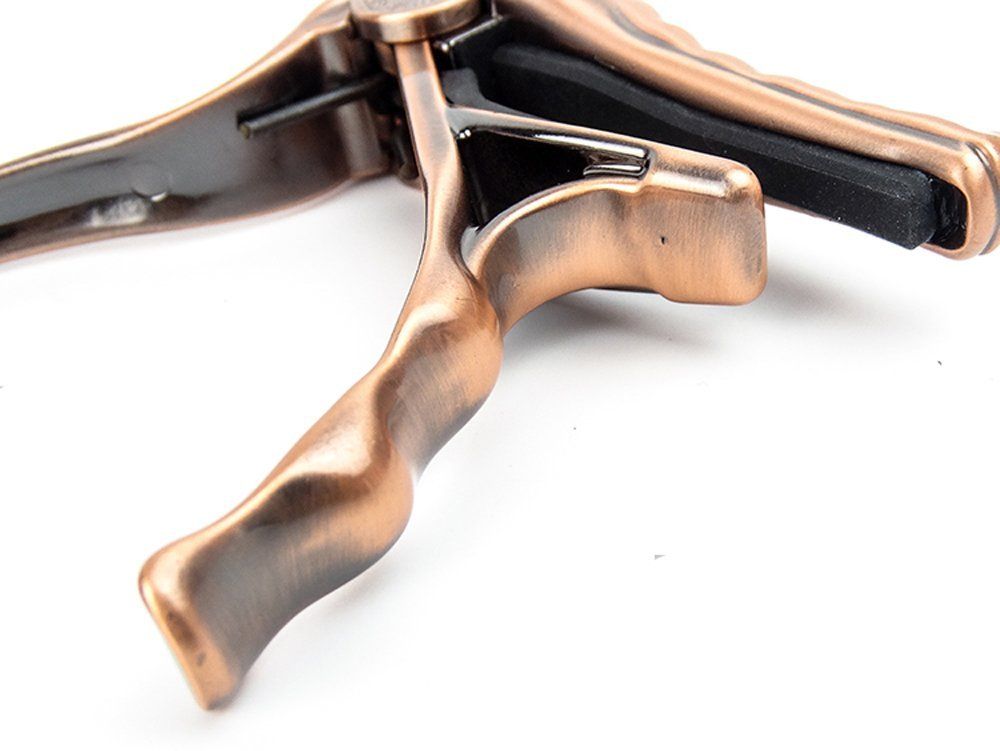 A007G//PB Aligater Shape Aluminum Alloy Acoustic Folk Guitar Capo Bronze