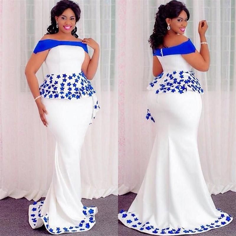 evening dresses plus size royal blue