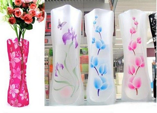 Newest Foldable Flower Pvc Vase Reusable Vases For Christmas