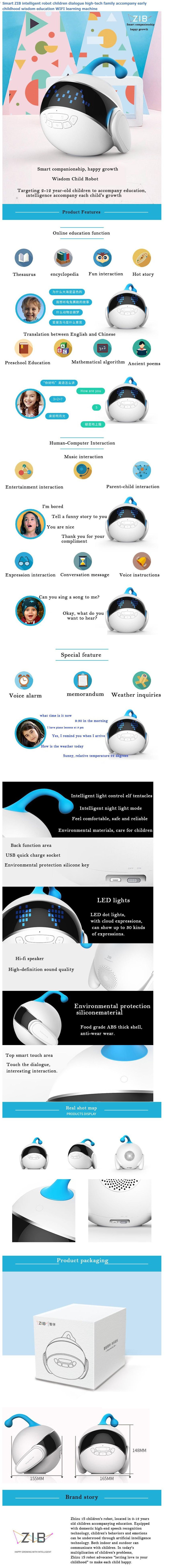 Smart Zib Intelligent Robot Children Dialogue High Tech Family Accompany Early Childhood Wisdom Education Wifi Learning Machine Automation Home Bluetooth Wireless Technology From Electronicproductno1 261 31 Dhgate Com