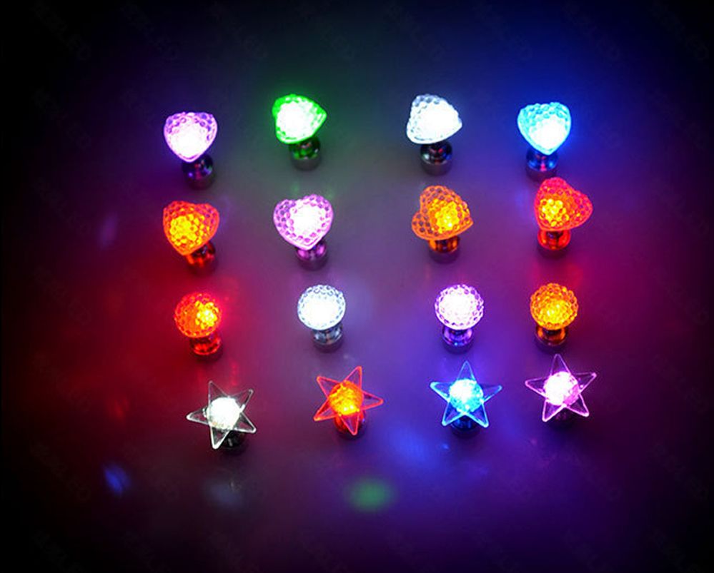 purple light up earrings