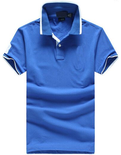 camisa tipo polo azul