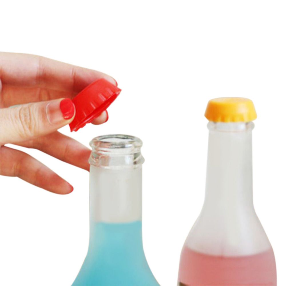 6pcs Beer Bottle Cap Silicone Colorful Leak Free Wine Bottle Sealer Stopper