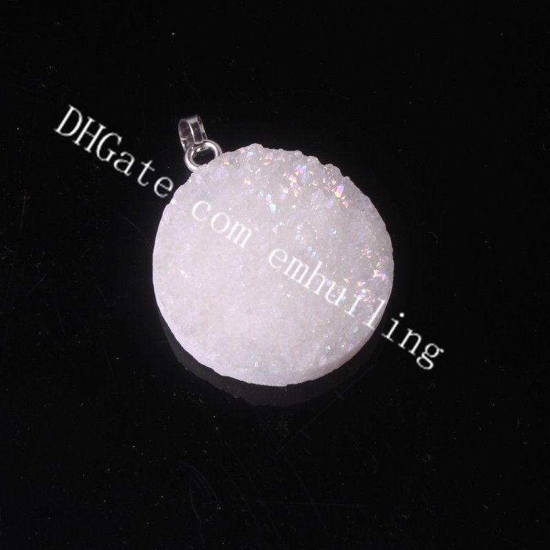 round white druzy