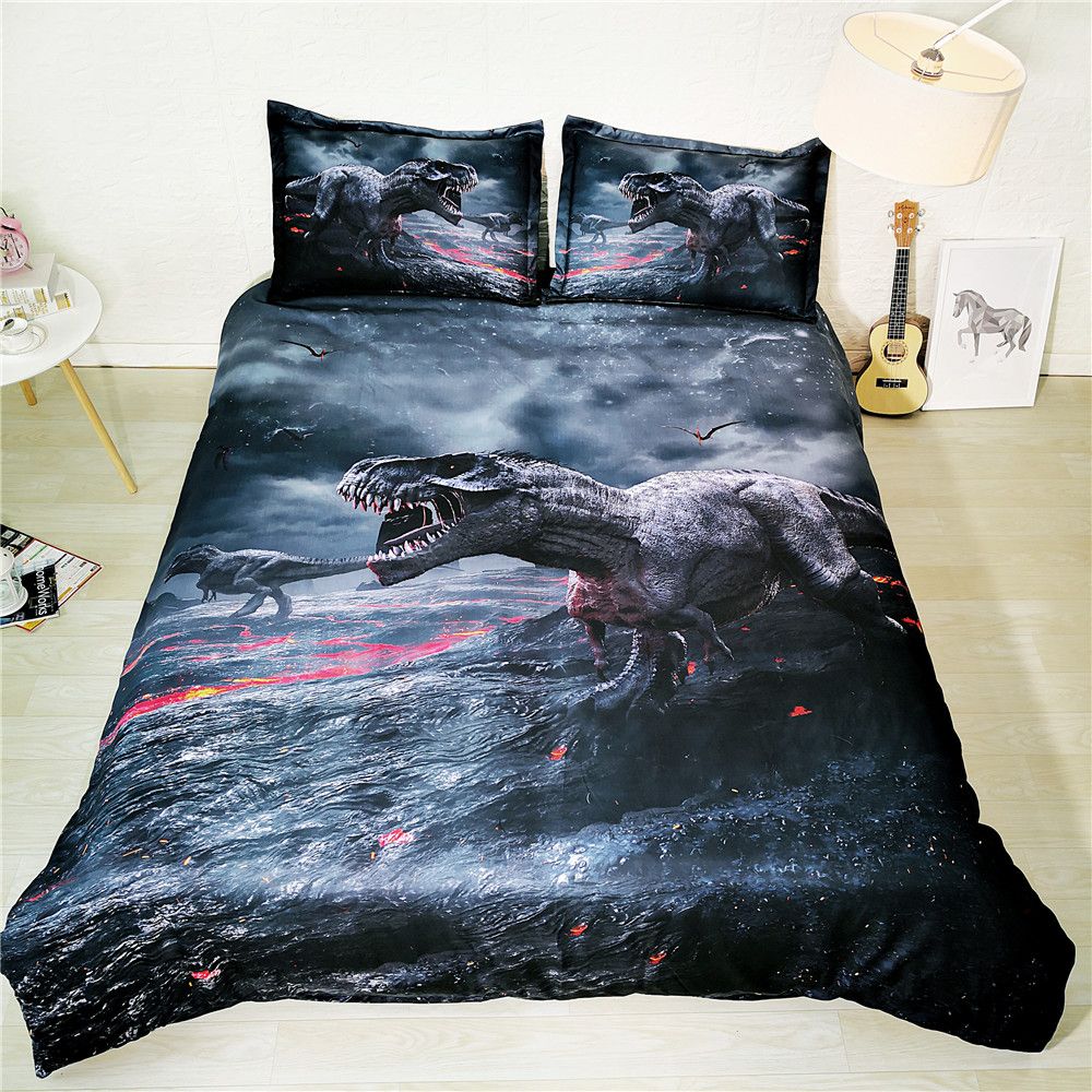 Jf 561 Jurassic Bed Linens Kids Boys Teens Dinosaur Bedding Set