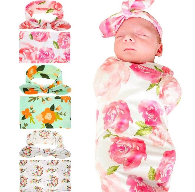 baby floral swaddle